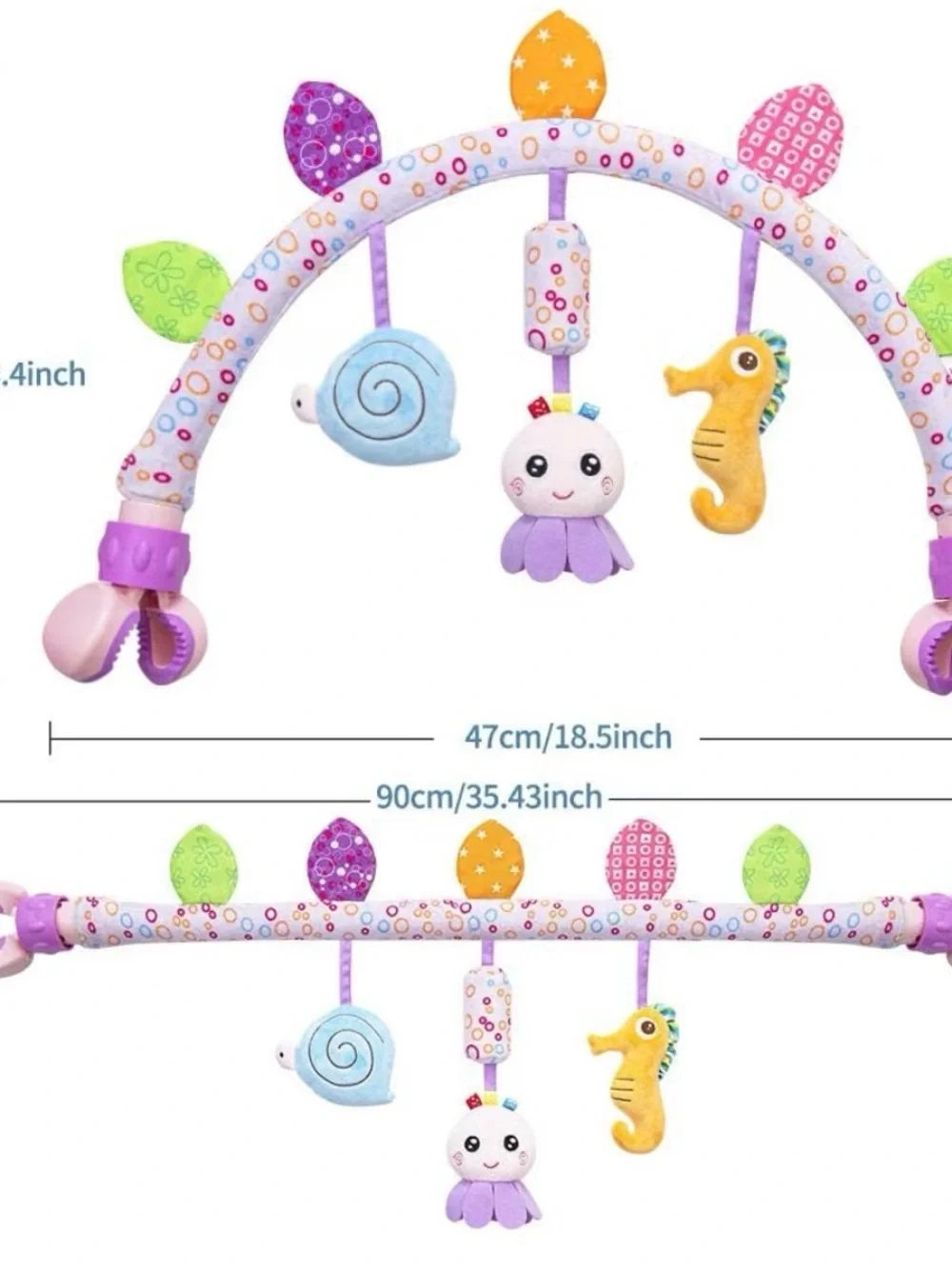 Baby Activity Arch with Plush Ocean Friends - Pink & Purple